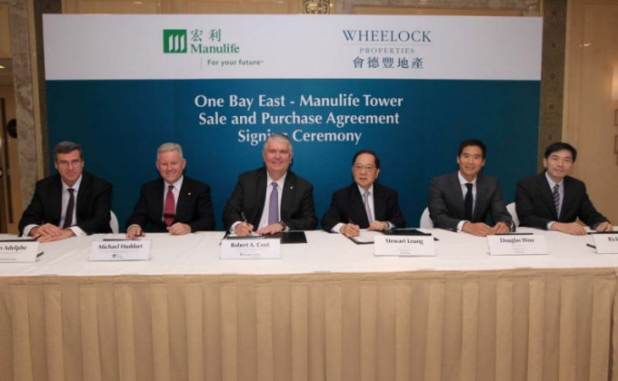 The sale and purchase agreement signing ceremony for One Bay East – West Tower