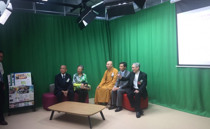 Mr. Ricky Wong, Managing Director of Wheelock Properties and Mr. Samuel Tsang, Executive Director of i-Cable Entertainment Limited attend the Opening Ceremony of Performing Arts Centre and Creative Media Development Centre of Buddhist Wong Wan Tin College